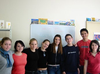 Schüler in der Sprachschule Nizza