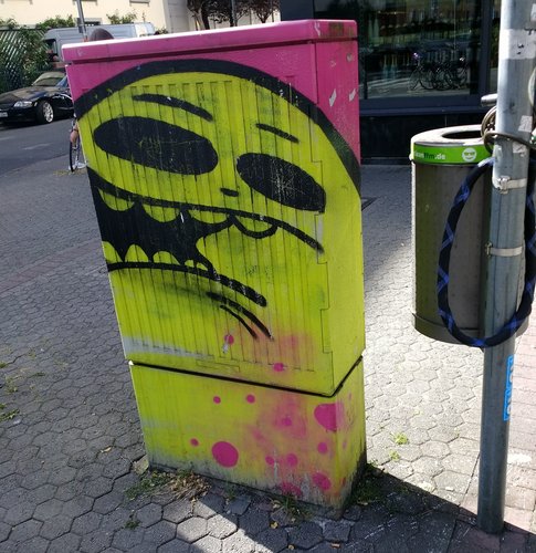 Das typische Symbol Frankfurter Graffitikunst: Der City Ghost
